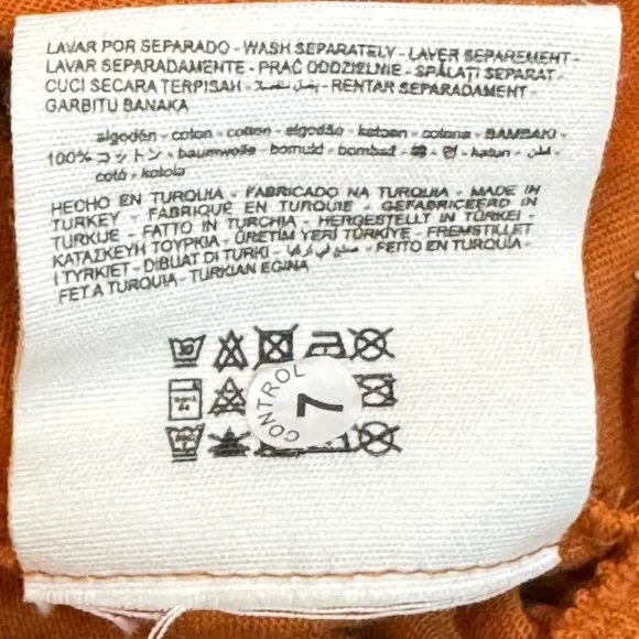 Zara Bubble Hem Balloon Halter Maxi Dress Backless Orange Boho Resort Small - Picture 7 of 9